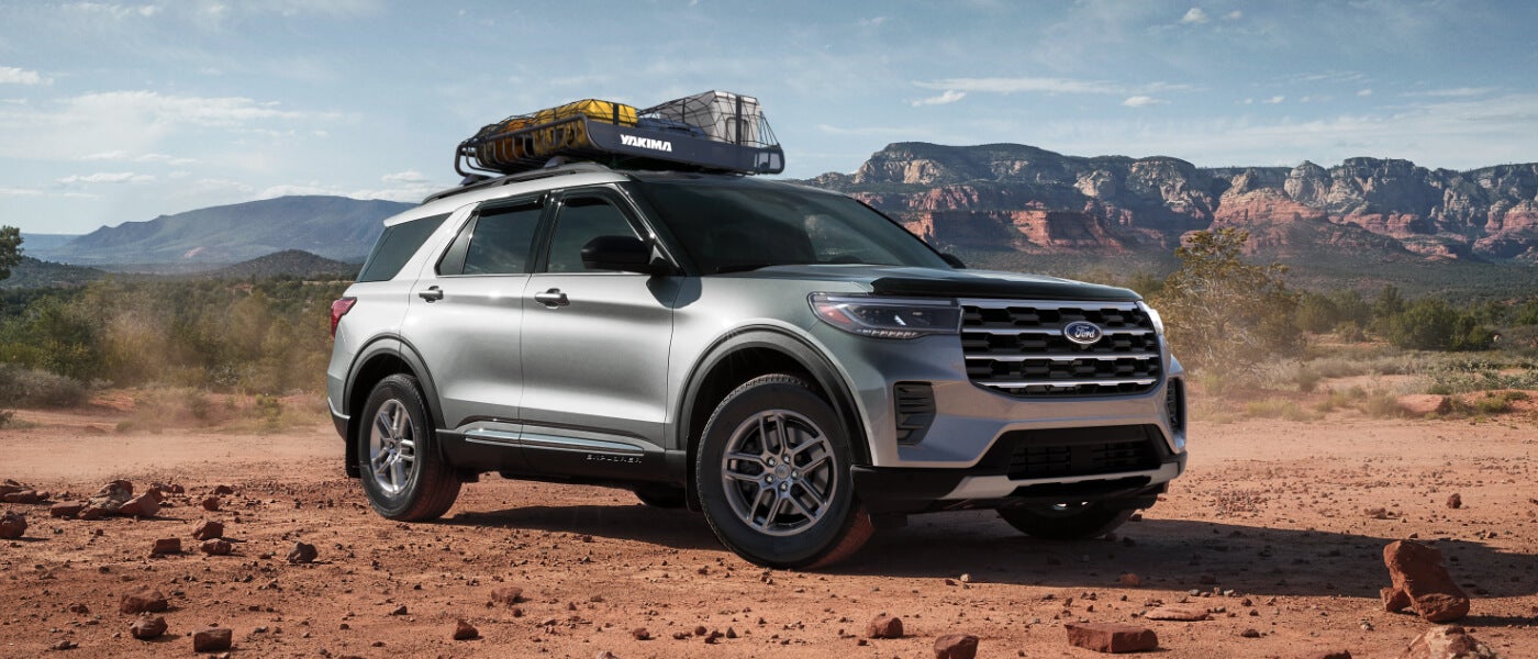 2026 Ford Explorer parked in desert