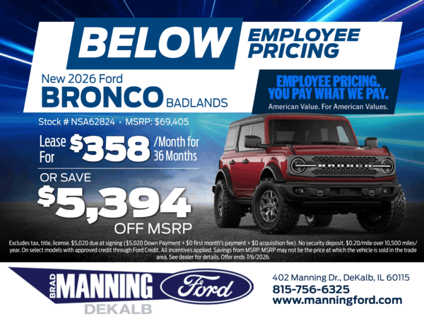 New red 2026 Bronco Badlands